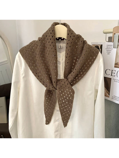 Scarvii - Mesh Knit Triangle Scarf