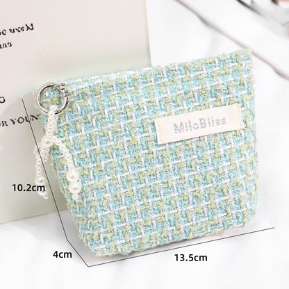 Cosbai - Soft Tweed Mini Cosmetic Bag Pouch detail view 14