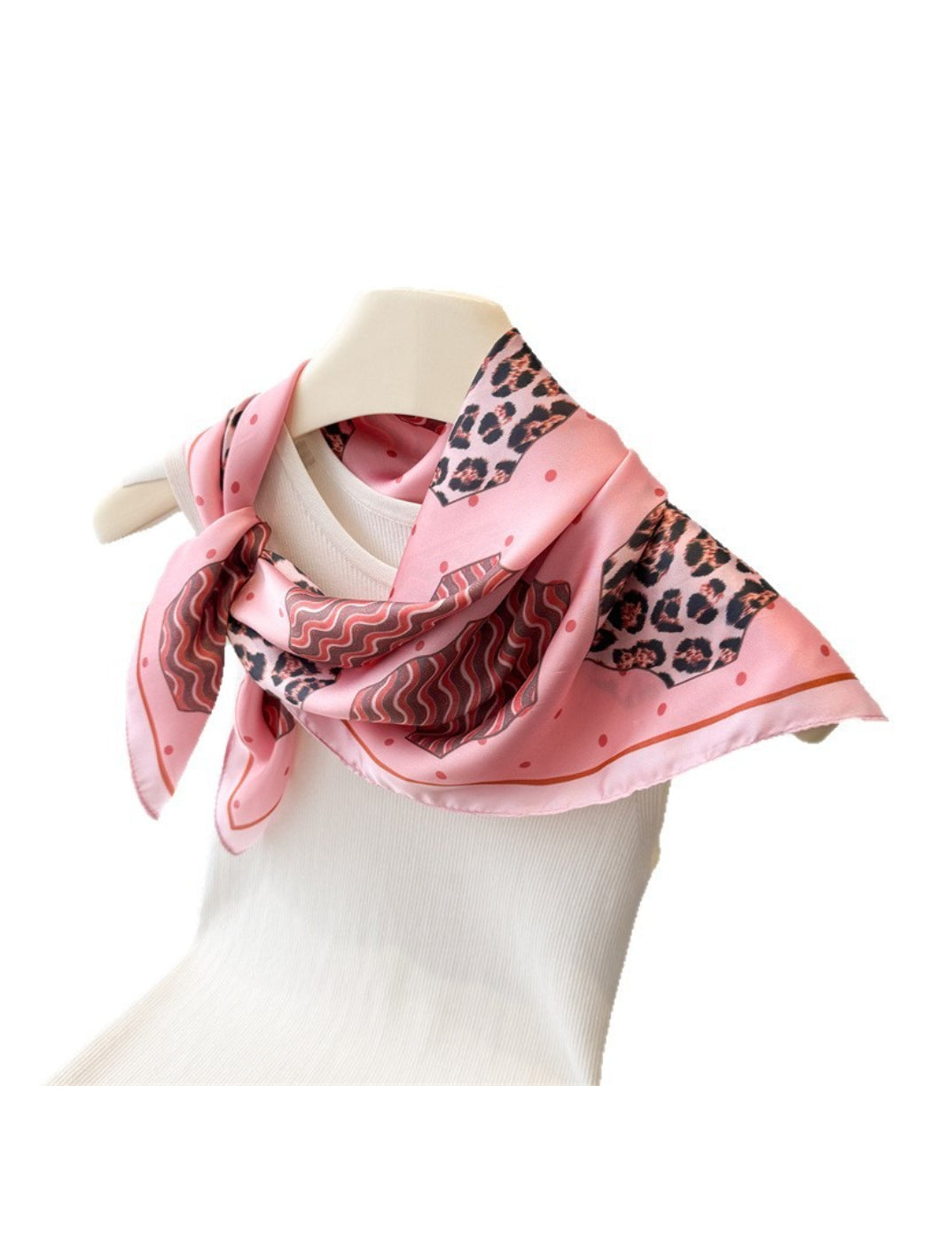 Scarvii Leopard Spot Patchwork Square Scarf