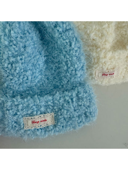 Haila - Sweet Textured Long Winter Knit Scarf
