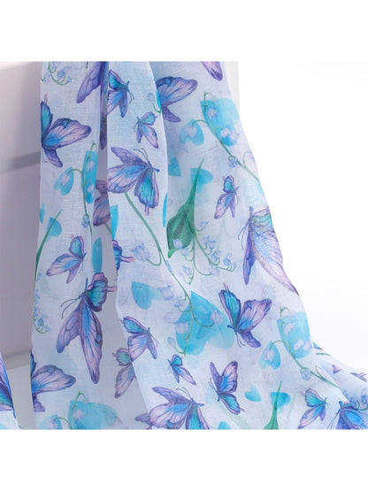 Scarvii - Lightweight Butterfly Print Scarf