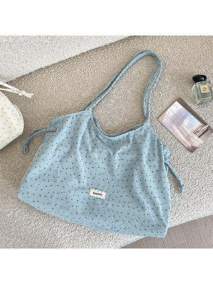 Cosbai - Ditsy Floral Side Tie Tote Bag