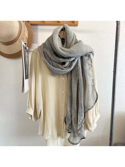 Scarvii - Open Knit Panel Lightweight Scarf