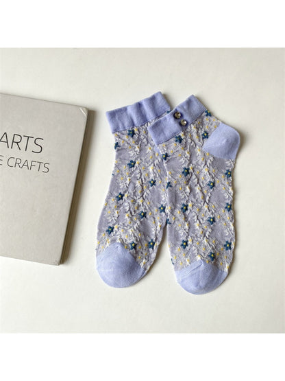 Rufia - Vintage Lace Blossom Ankle Socks