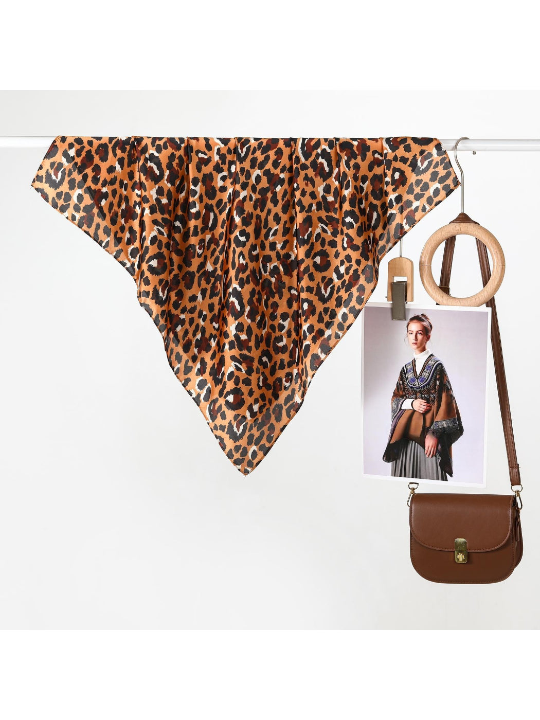 Scarvii - Wild Leopard Print Square Scarf
