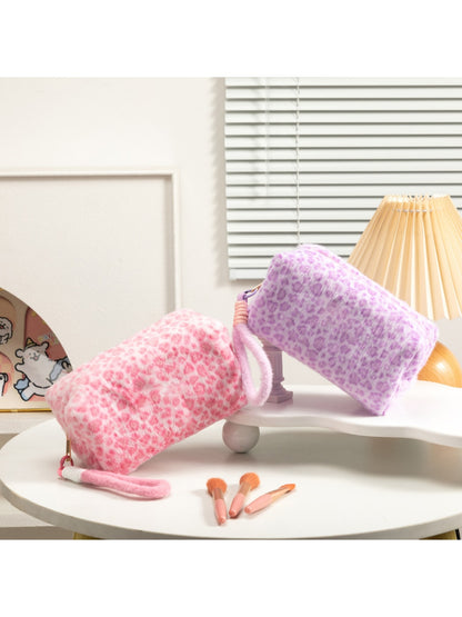 Cosbai - Colorful Leopard Print Cosmetic Organizer Bag