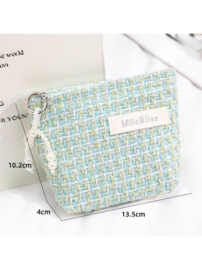 Cosbai - Soft Tweed Mini Cosmetic Bag Pouch detail view 8