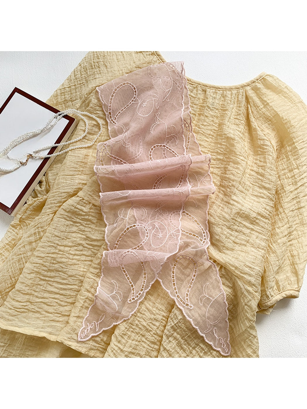 Scarvii - Long Narrow Lace Scarf