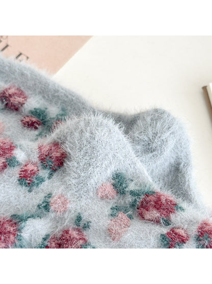 Rufia - Soft Floral Texture Crew Socks