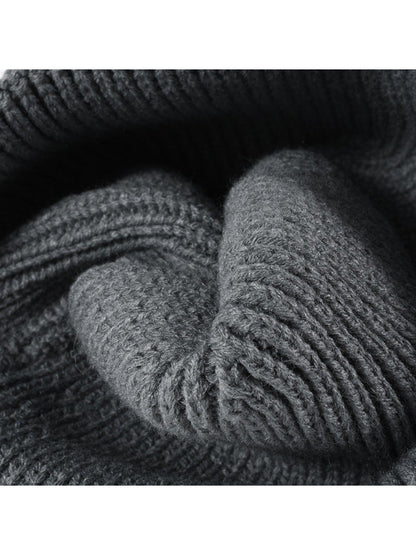Haila - Bow Embroidered Cuffed Knit Beanie