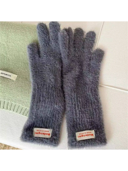 Gloving - Fuzzy Texture Cuffed Gloves