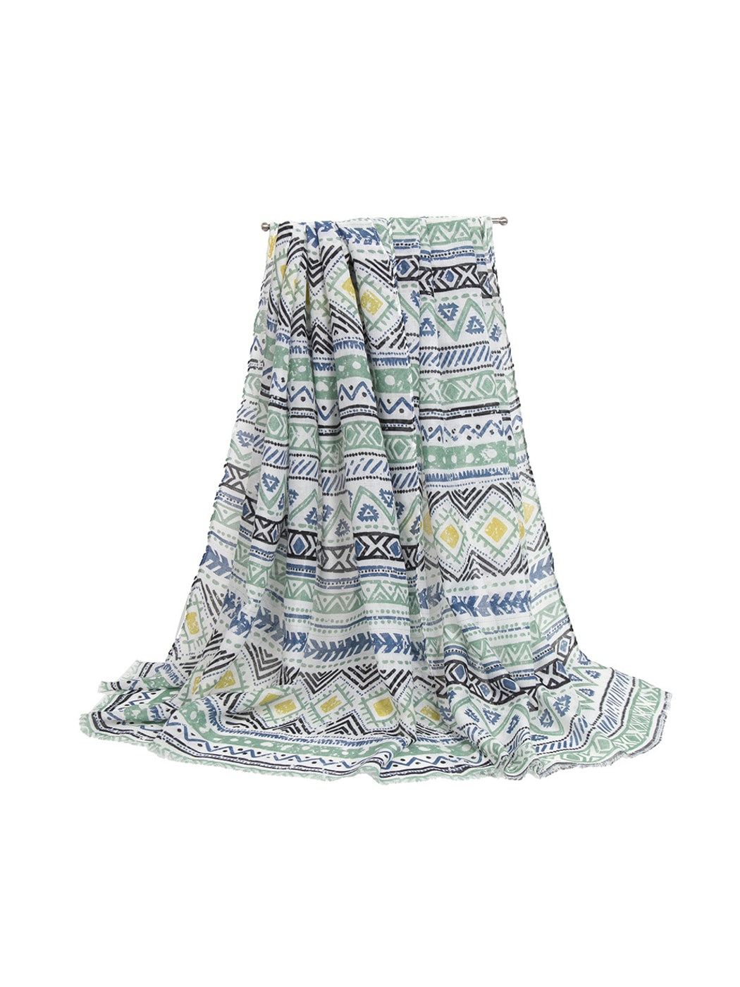 Scarvii - Aztec Geometric Print Long Scarf