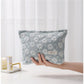 Cosbai - Floral Geometric Zipper Makeup Pouch Bag