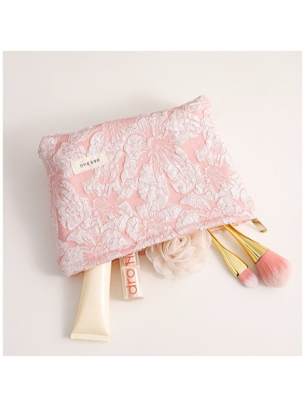 Cosbai - Elegant Floral Cosmetic Bag