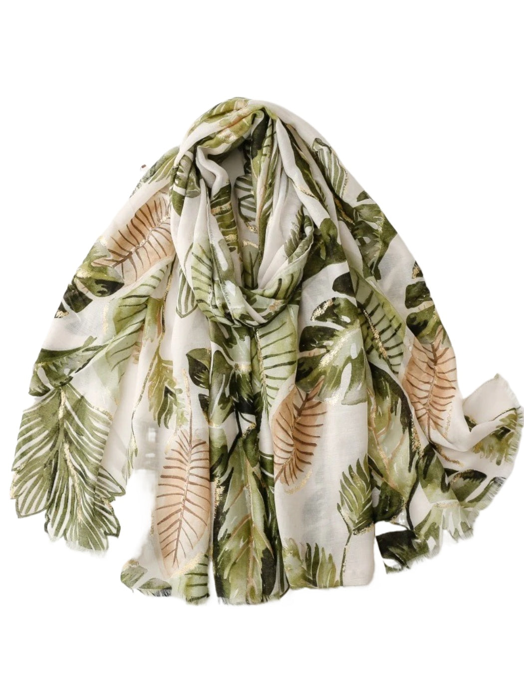 Scarvii - Tropical Leaf Foil Wrap Scarf