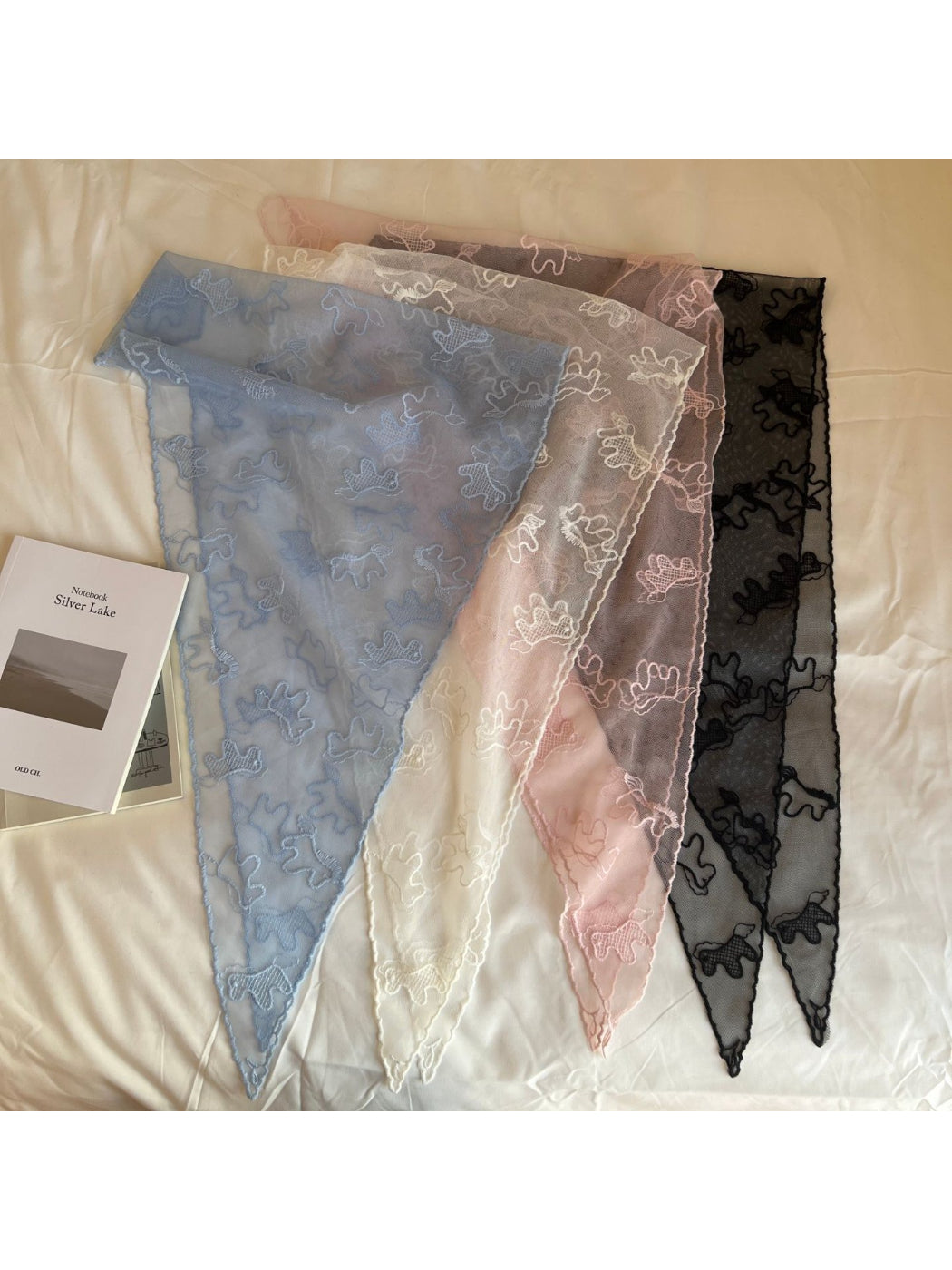 Scarvii - Floral Mesh Tie Scarf - image 2