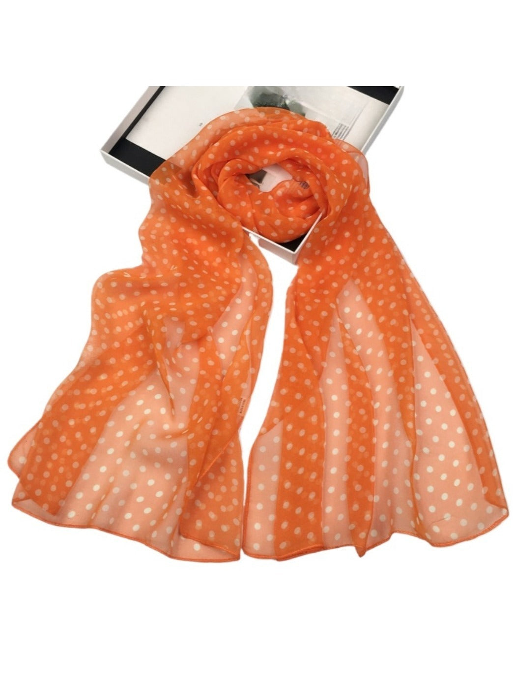 Scarvii - Vintage Polka Dot Lightweight Scarf - Fashion & Soft