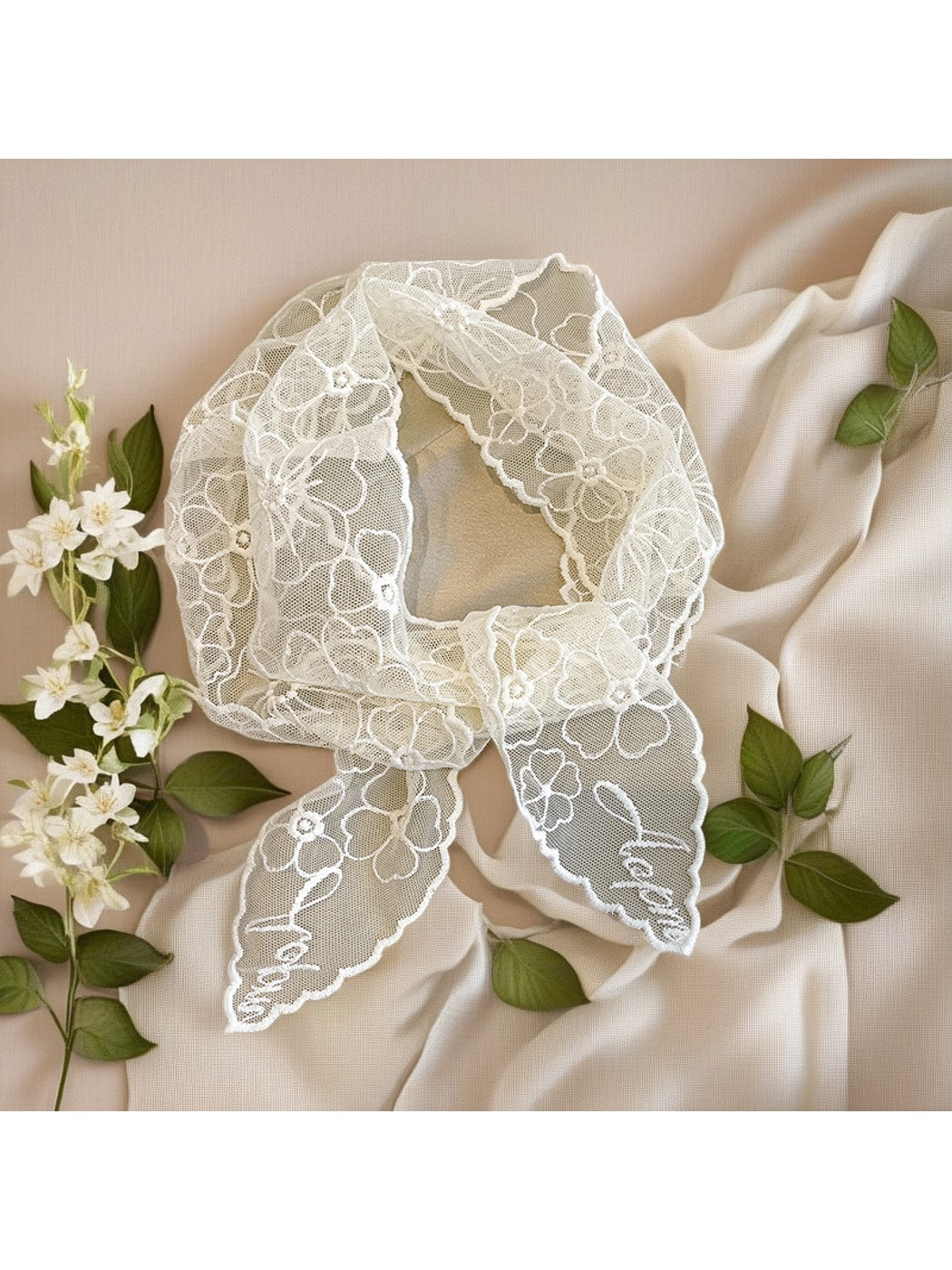 Scarvii - Floral Lace Tie Styling Scarf