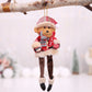 Xris - Christmas Long-Legged Plaid Fabric Doll Ornament