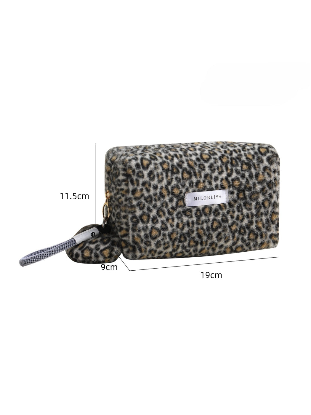 Cosbai - Leopard Faux Fur Makeup Bag detail view 5