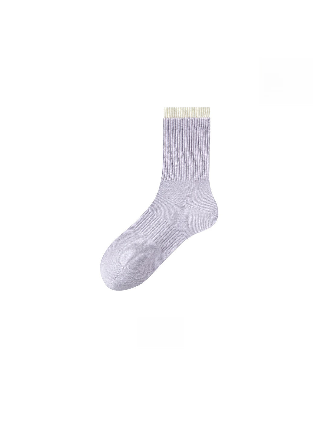 Rufia - Colorblock Double Cuff Casual Crew Socks