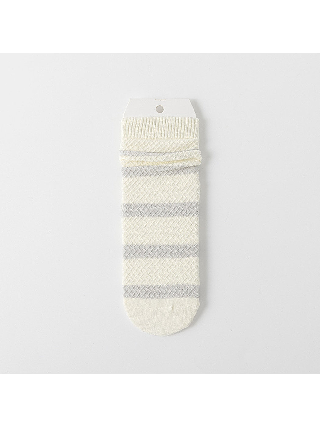 Rufia - Simple Style Candy Color Stripe Casual Crew Socks