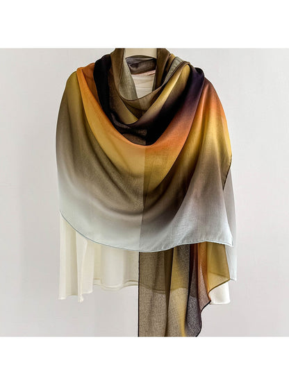 Scarvii - Fashion Ink Print Summer Wrap Scarf