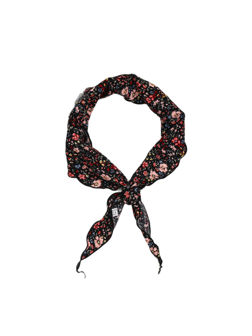 Scarvii - Romantic Floral Ruffled Triangle Bandana