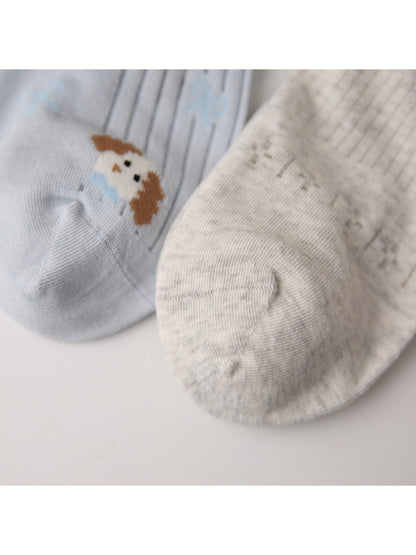 Rufia - Tulip and Cat Patterns Crew Socks