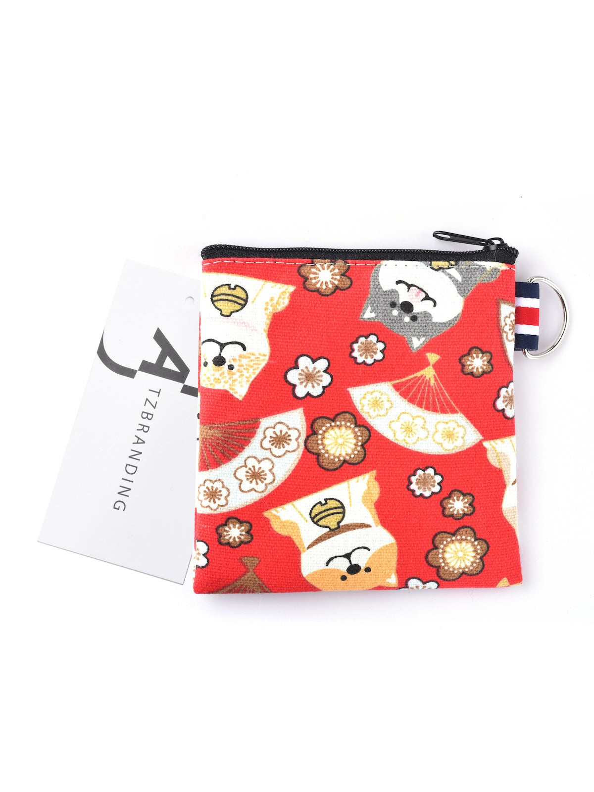 Cosbai - Canvas Cat Pattern Coin Purse