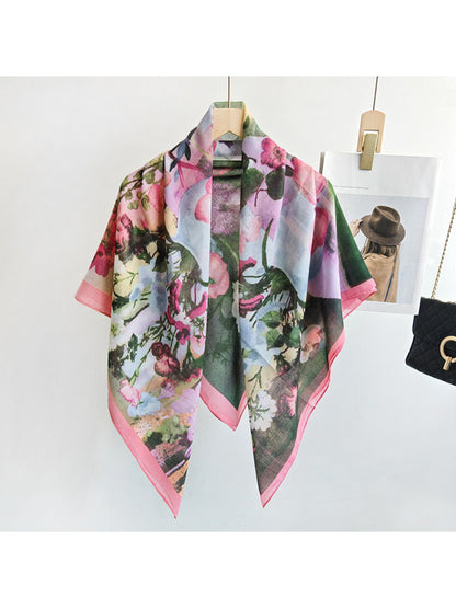 Scarvii Soft Floral Square Scarf