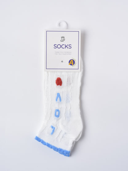 Rufia- Colorful Lace Trim Summer Low-Cut Socks