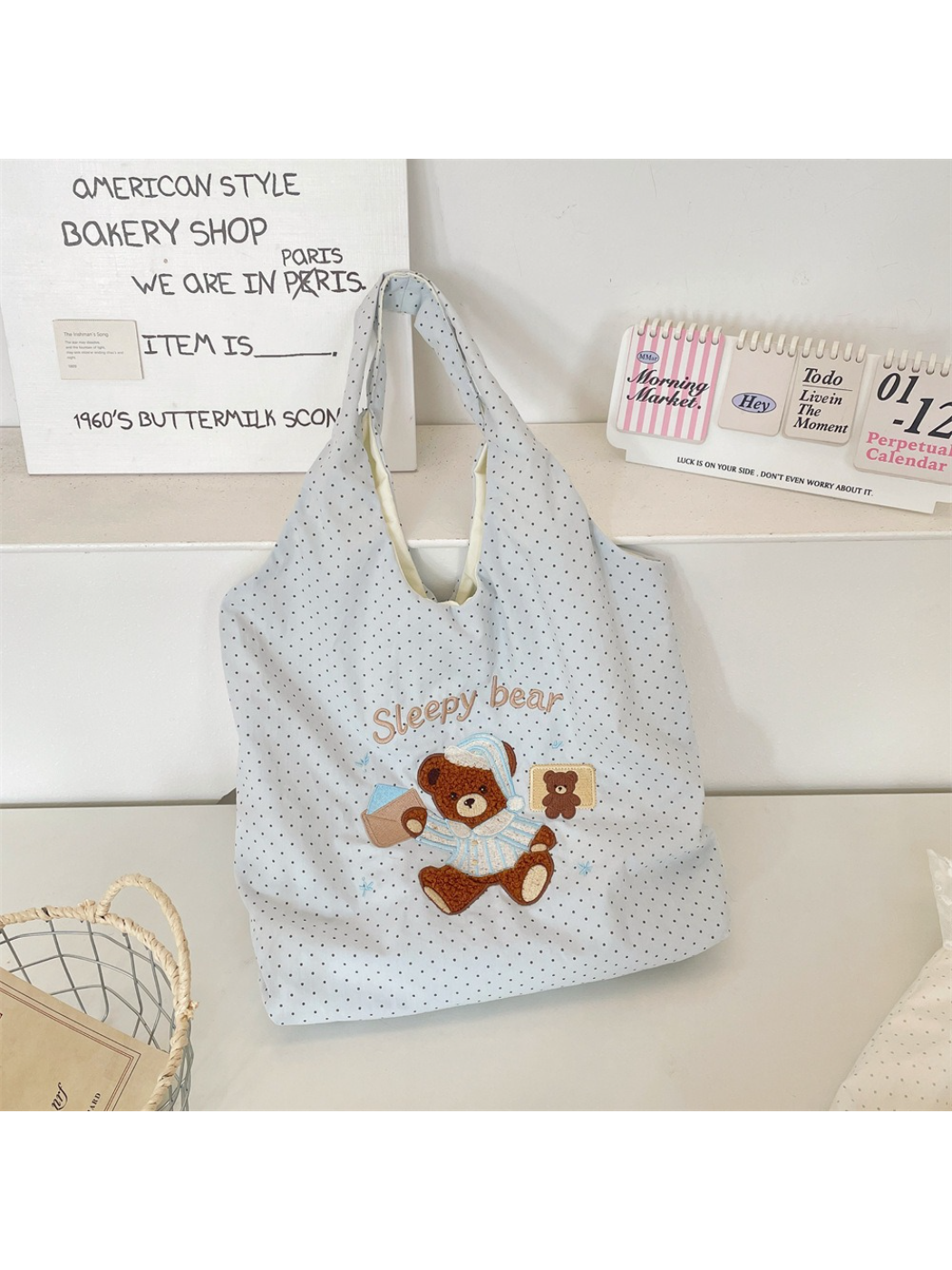 Cosbai - Sleepy Bear Shoulder Tote