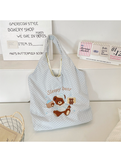 Cosbai - Sleepy Bear Shoulder Tote