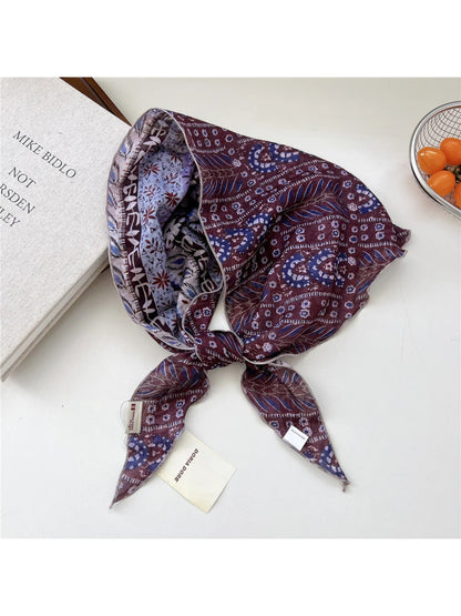 Scarvii - Sping Print Scalloped-Edge Triangle Scarf