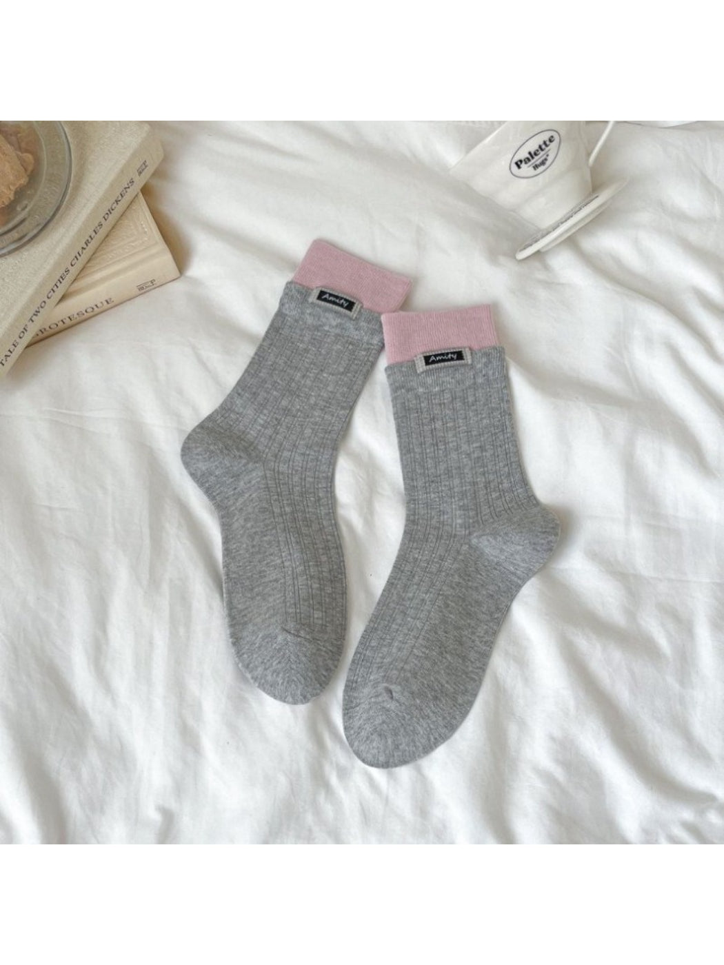 Rufia - Contrast Ribbed Crew Socks product image 4