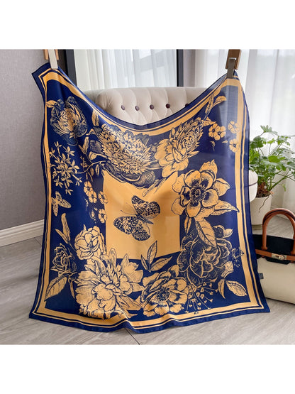 Scarvii - Paisley Panel Border Square Scarf