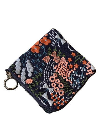 Cosbai Small Coin Purse with Floral Prints with floral motif