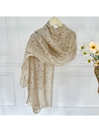 Scarvii - Vintage Polka Dot Long Rectangular Scarf