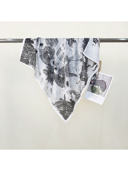 Scarvii - Vintage Botanical Print Square Scarf