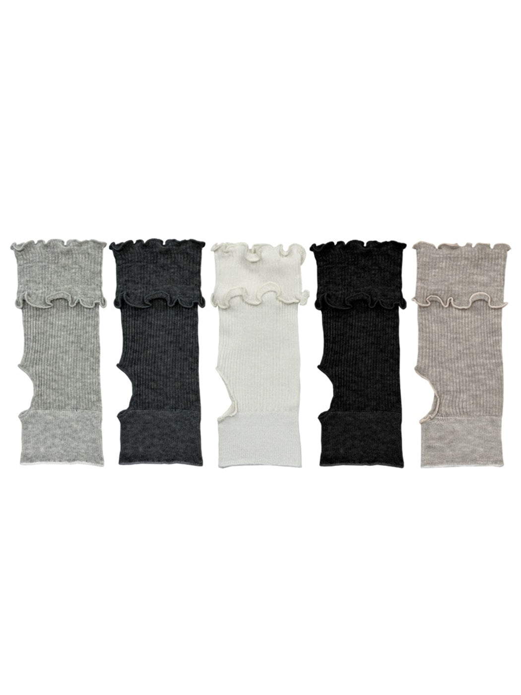 Rufia - Ruffle Edge Ribbed Crew Socks
