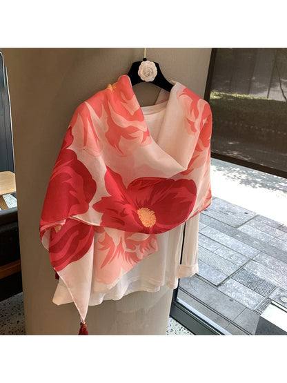 Scarvii - Floral Print Everyday Layering Shawl Scarf