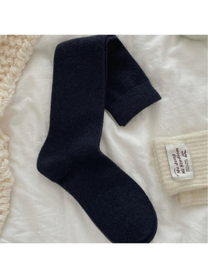 Rufia - Solid Color Long Socks for Women