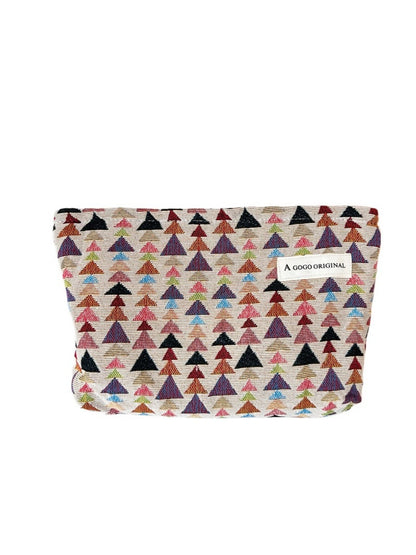Cosbai - Fun Pine-Print Zipper Pouch - Playful & Chic