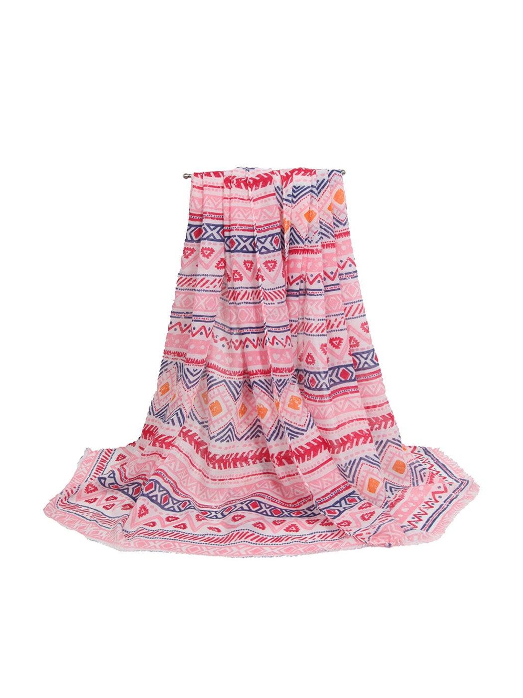 Scarvii - Aztec Geometric Print Long Scarf