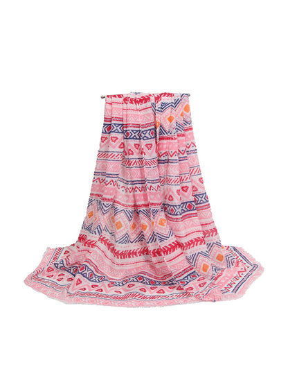 Scarvii - Aztec Geometric Print Long Scarf