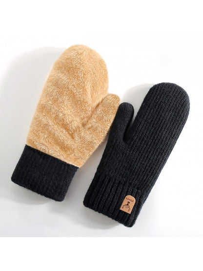 Gloving - Double-Layer Knitted Mittens