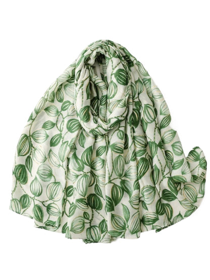 Scarvii - Foil Bud Print Lightweight Wrap Scarf