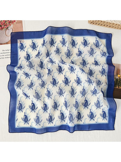 Scarvii - Decorative Paisley Motif Square Scarf