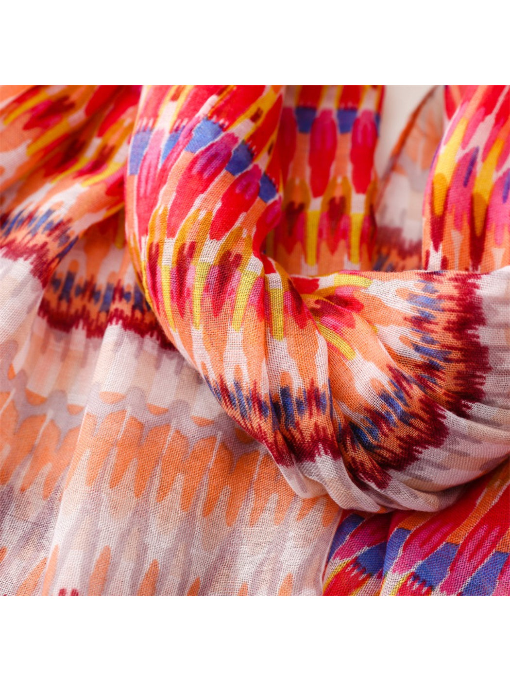 Scarvii - Textured Stripe Print Lightweight Scarf